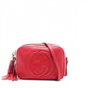 Gucci Soho Leather Shoulder Bag Red